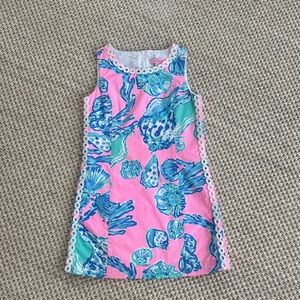 Lilly Pulitzer "Pink Pout Barefoot Princess" Seashell Print Dress, Size 10 Girls
